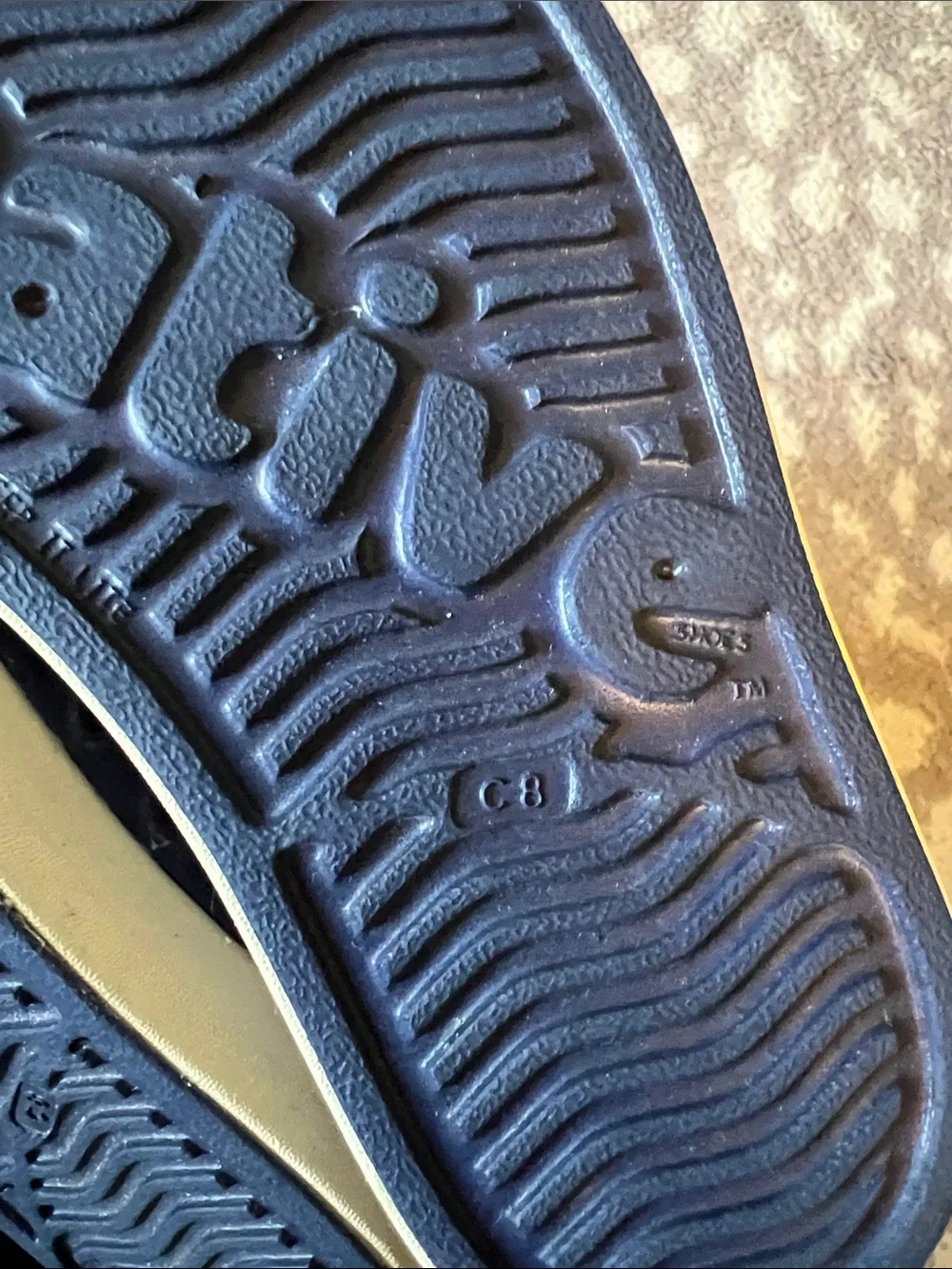 Native Kids Slip-On Water Shoes in Navy and Beige Toe